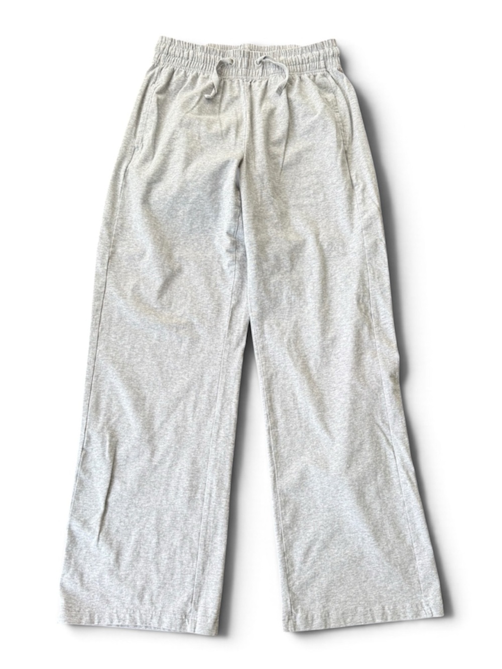 Pact Wide Leg Organic Cotton Drawstring Lounge Pant Grey Small